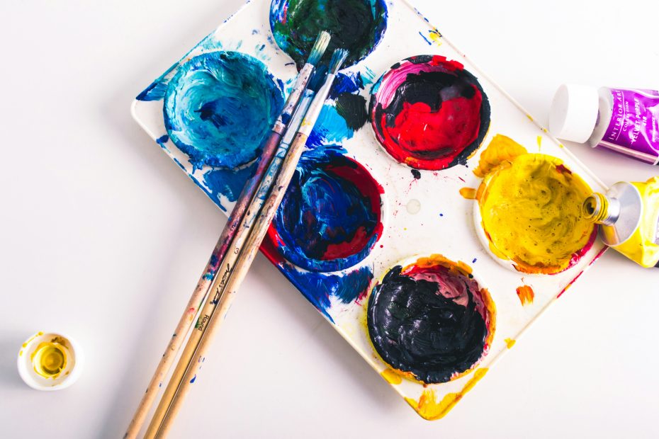 paint brushes and paint